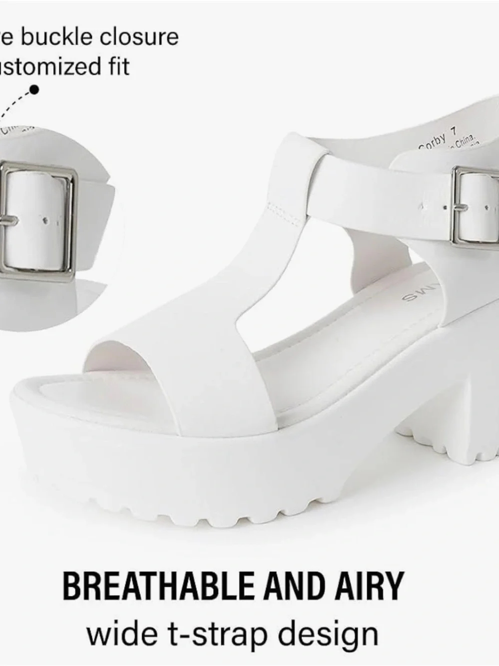 White Platform Sandals BNWOT